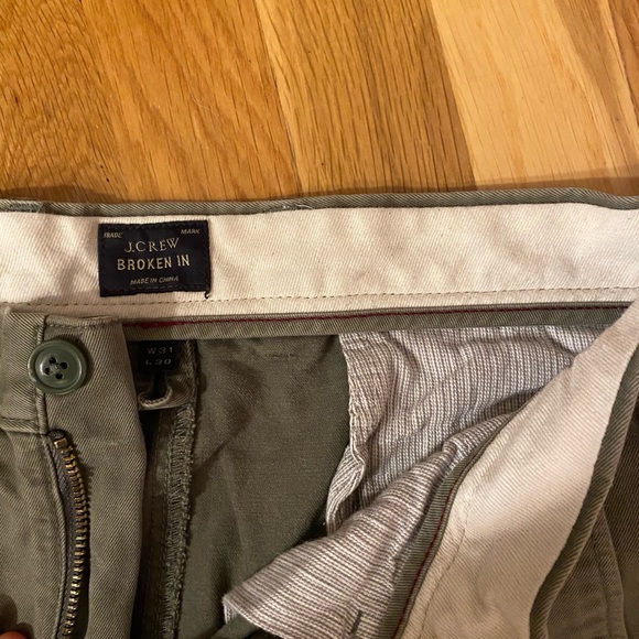 Jcrew Mens Green Khaki Pants Size 31/30 - Picture 2 of 4